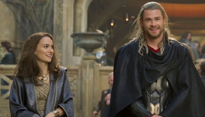 Jane e Thor em Thor: Ragnarok