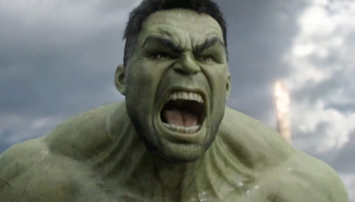 Imagem do Hulk em Thor: Ragnarok filme da Marvel Studios