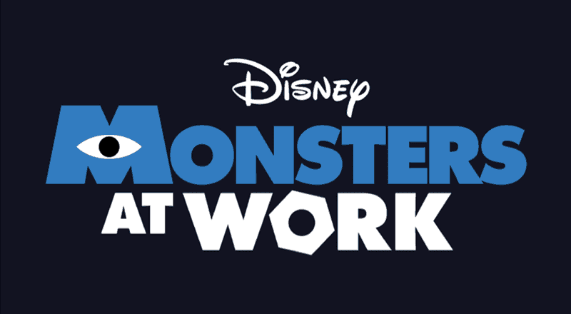 Logo da série do Disney+ monsters at work