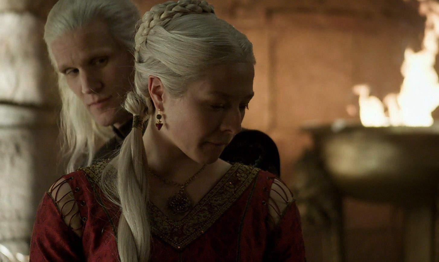 Daemon e Rhaernyra Targaryen em House of The Dragon
